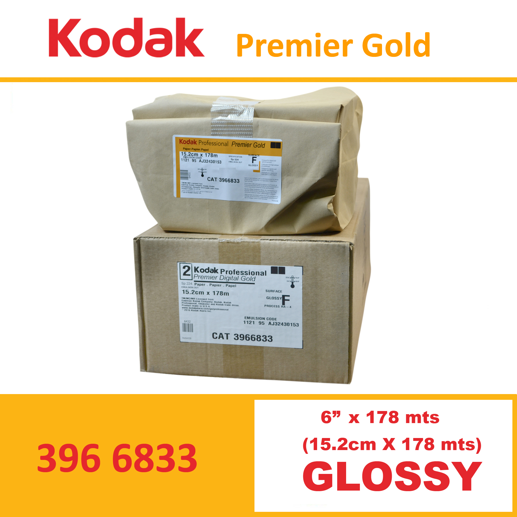 Kodak 6”  Premier Digital Gold Glossy