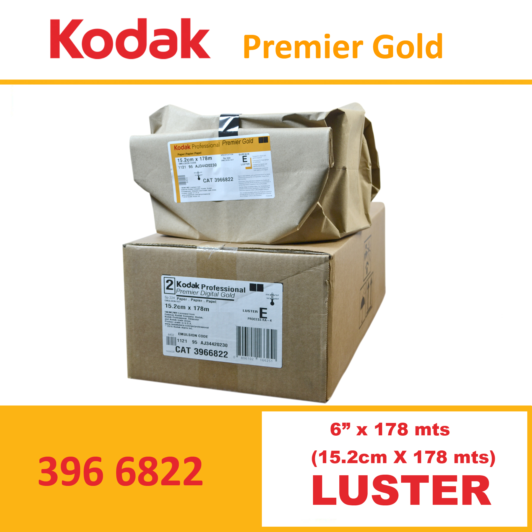 Kodak 6”  Premier Digital Gold Lustre