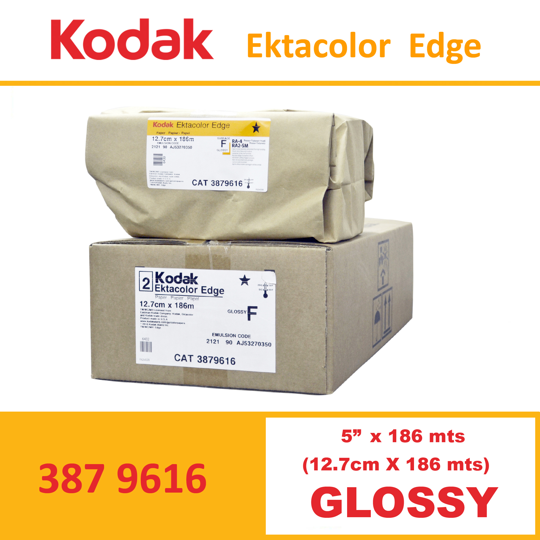 Kodak 5” Ekta Color Edge Paper Glossy
