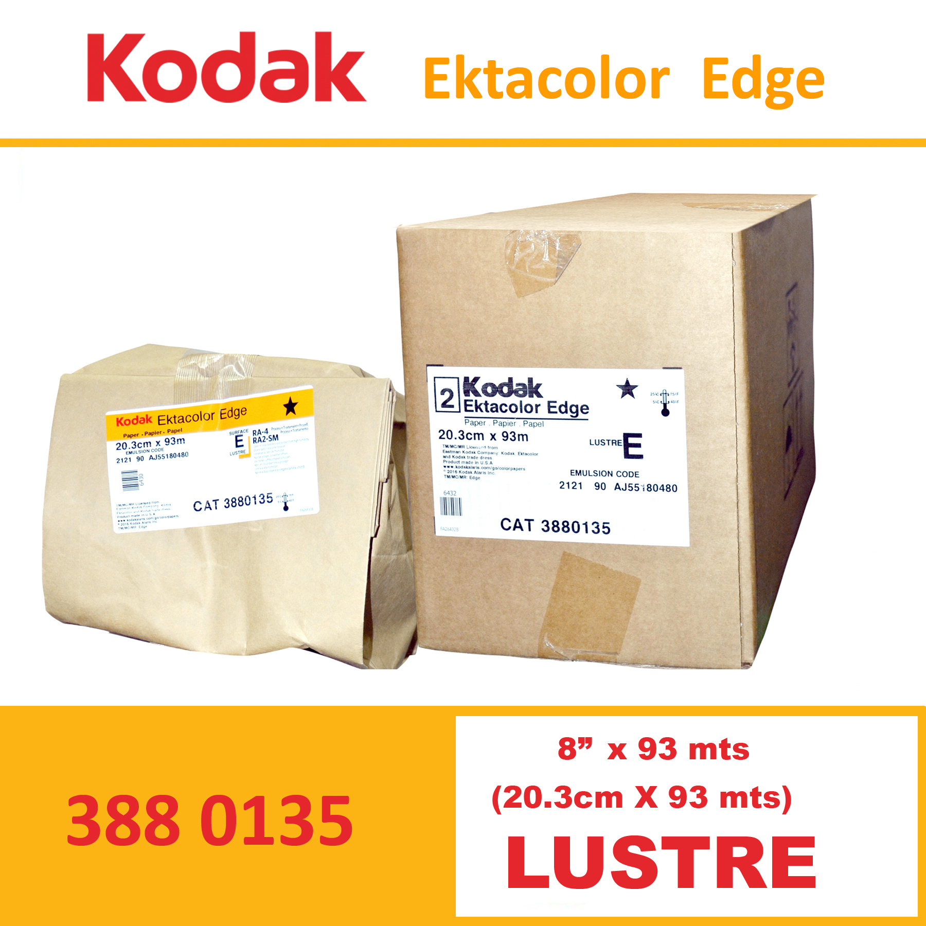 Kodak 8” Ekta Color Edge Paper Glossy