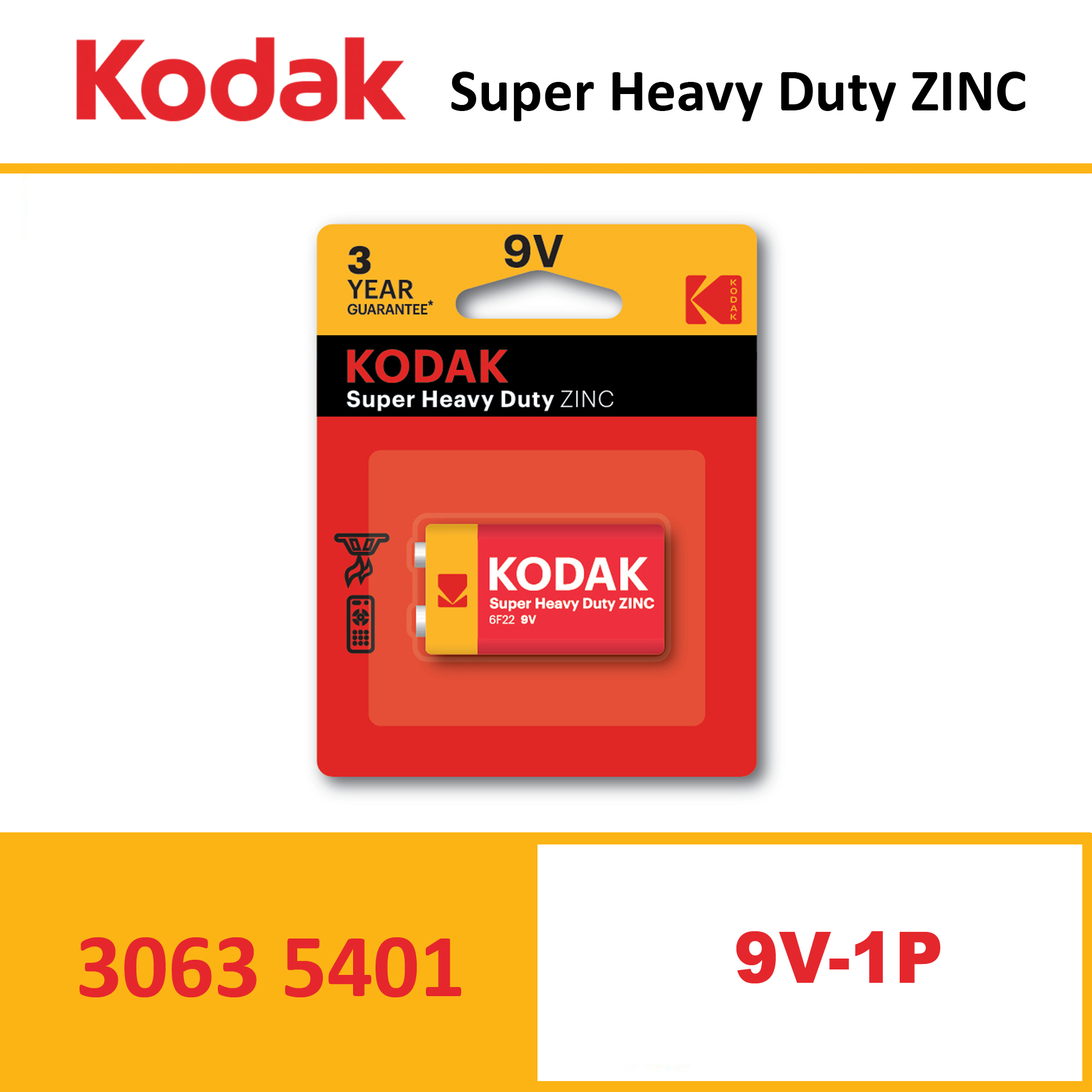 KODAK Super Heavy Duty Zinc Battery K9VHZ