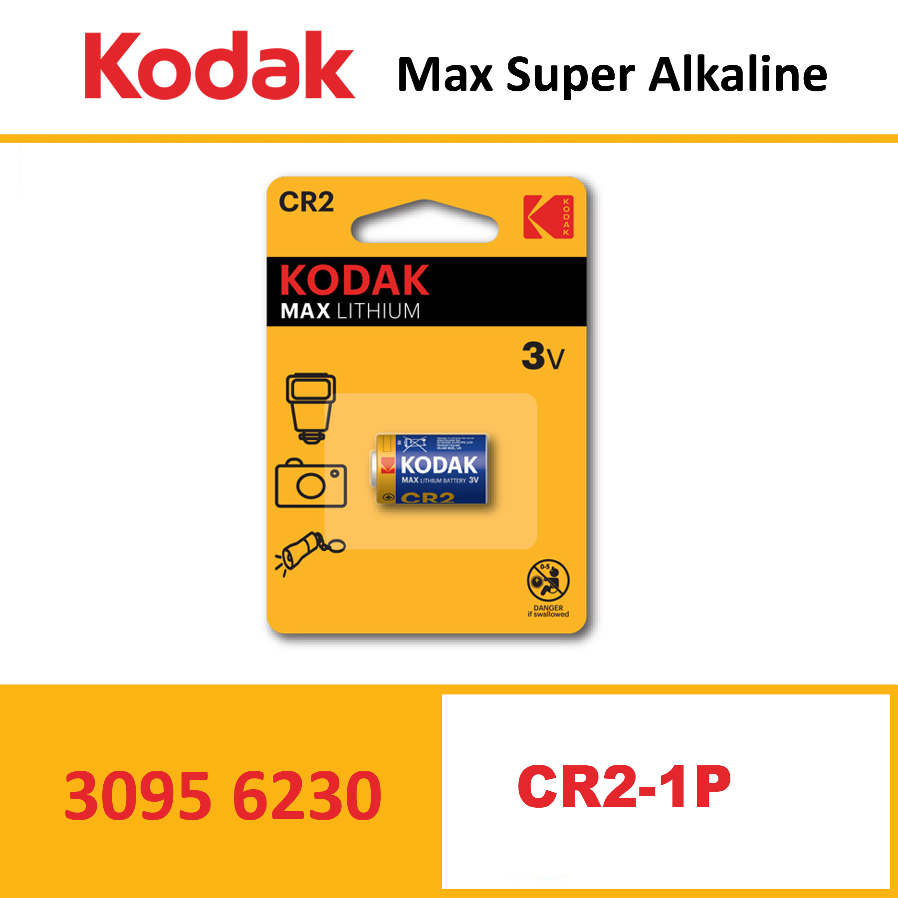 KODAK KCR2 MAX Lithium battery