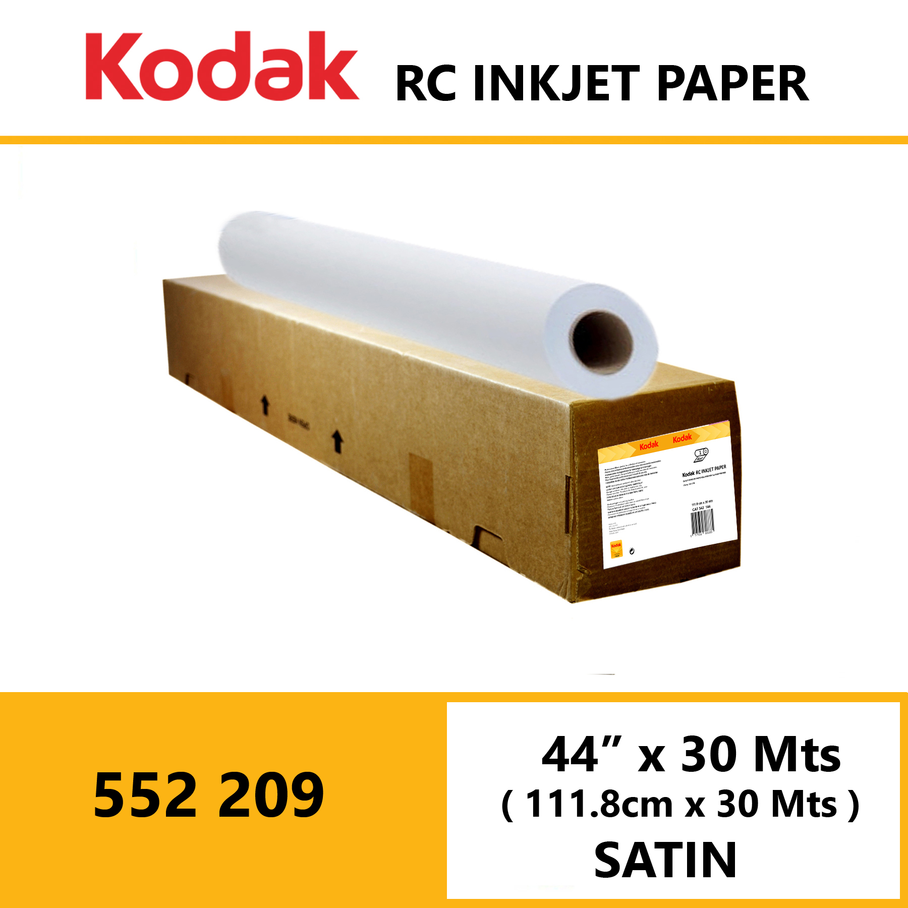 Kodak Inkjet RC Paper 44 ” x 30 Mtrs Satin
